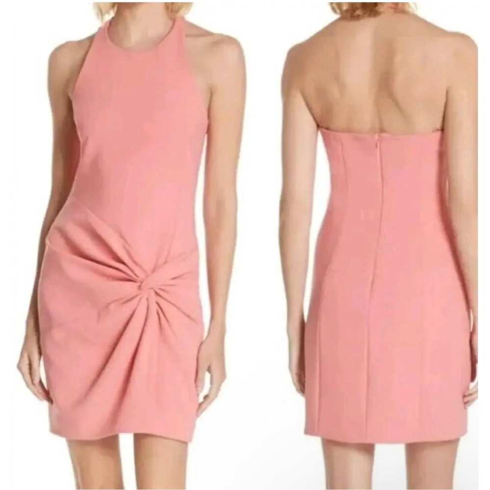 Cinq A Sept Pink Myla Halter Mini Dress NWT size 4 party cocktail date night